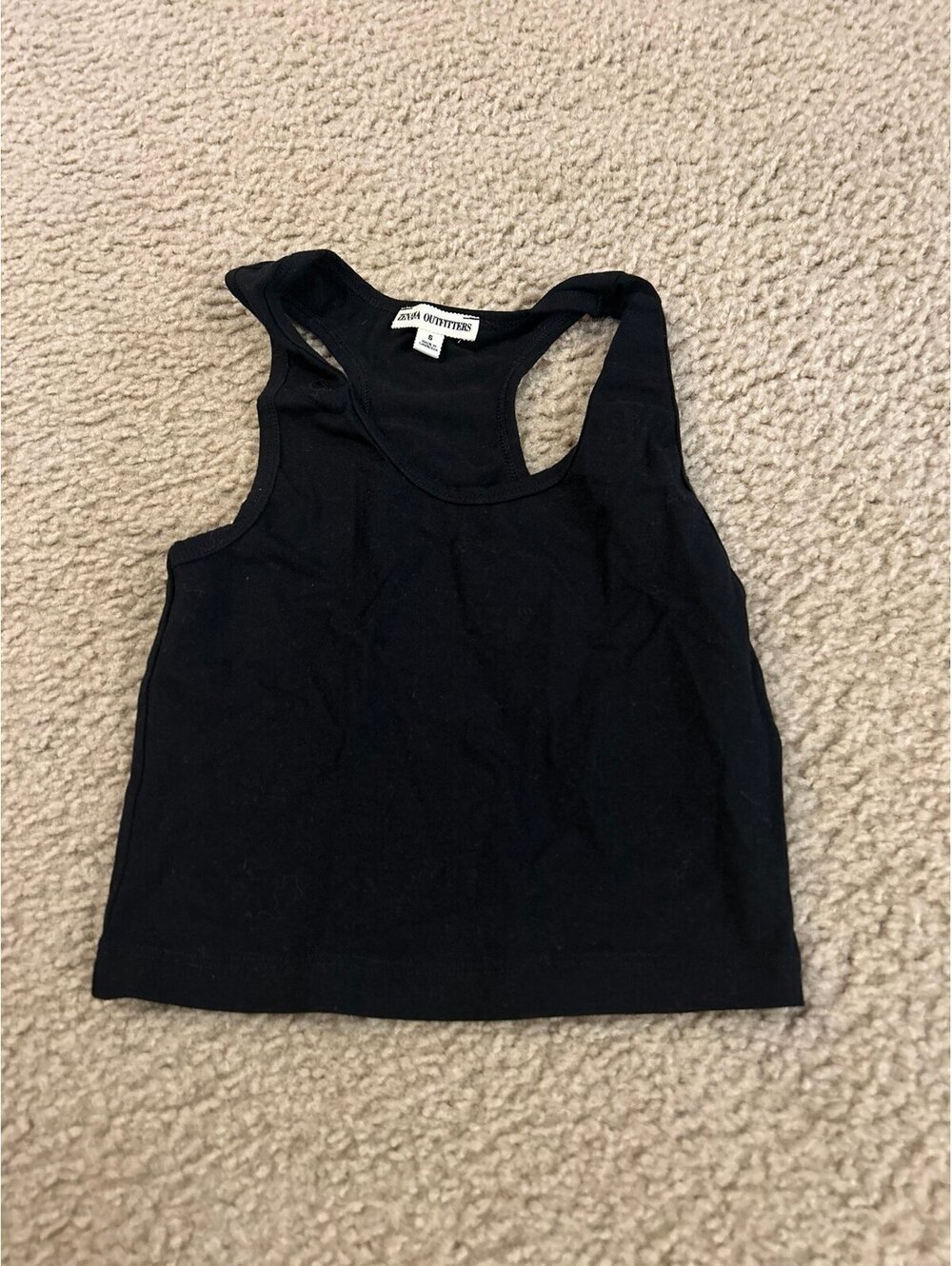 C812 top small black crop top shirt